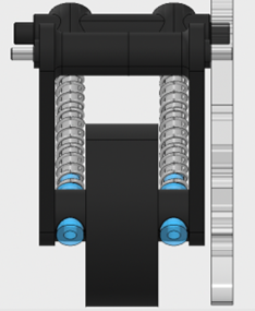 Chenilles Galet suspension vue droite